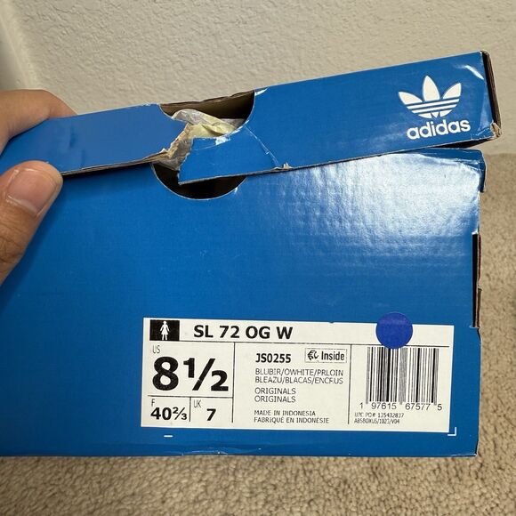 Adidas SL 72 "Blue Bird Off White" Women’s Size 8.5 JS0255 Athletic Sneakers NWB - Picture 10 of 11